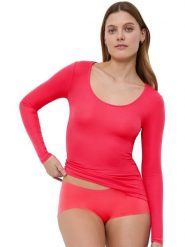 Triumph Koszulka w kolorze koralowym rozmiar: XL. Czerwone koszulki damskie Triumph, xl, bez wzorów, bez kołnierzyka, bez ramiączek. Za 73.93 zł.