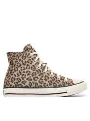 Converse Trampki Chuck Taylor All Star Leopard Jacquard A19181C Beżowy. Brązowe trampki damskie Converse, bez wzorów, z materiału, bez zapięcia. Za 419.99 zł.