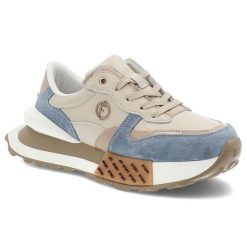 Beżowo-Niebieskie Sneakersy Filippo Stylowe Obuwie Damskie. Brązowe obuwie sportowe damskie Filippo, na wiosnę, z materiału, bez zapięcia. Za 229.00 zł.
