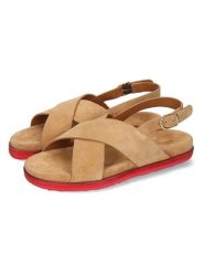 MELVIN & HAMILTON Skórzane sandały "Siri 3" w kolorze jasnobrązowym rozmiar: 39. Brązowe sandały damskie Melvin & Hamilton, bez wzorów, z otwartym noskiem, bez obcasa, bez zapięcia. Za 304.99 zł.