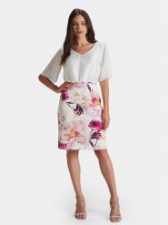 Swing Sukienka koktajlowa 5AG16100 Kolorowy Slim Fit. Sukienki damskie Swing, bez wzorów, z syntetyku, wizytowe, bez ramiączek. Za 319.99 zł.