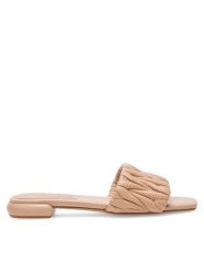 Badura Klapki FELICIE-V1328L-36-1 Beżowy. Brązowe klapki damskie Badura, bez wzorów, ze skóry, bez obcasa, bez zapięcia. Za 219.99 zł.