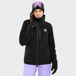 Kurtka snowboardowa damska W2-W McKinley. Czarne kurtki damskie SIROKO, xs, bez wzorów, z softshellu, bez kaptura. Za 844.00 zł.
