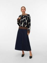 Vero Moda Sweter w kolorze brązowo-kremowo-czarnym rozmiar: S. Brązowe swetry klasyczne damskie Vero Moda, s, bez kołnierzyka. Za 119.95 zł.