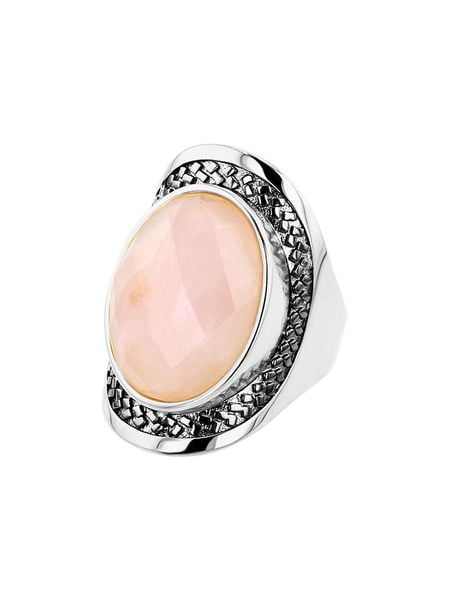 Nomad Srebrny pierścionek z kwarcem różowym rozmiar: 58. Różowe pierścionki damskie Nomad, z kwarcem, srebrne. Za 280.44 zł.