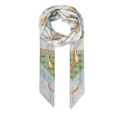 Chusta Guess. Zielone chusty damskie Guess, z aplikacjami. Za 219.99 zł.