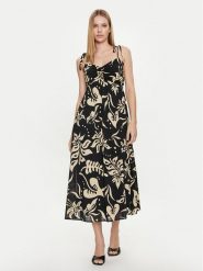 Gap Sukienka letnia 665831-00 Czarny Regular Fit. Czarne sukienki damskie GAP, bez wzorów, z bawełny, bez ramiączek. Za 259.99 zł.