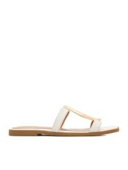 MEXX Klapki EO-WS5037-01 Biały. Białe klapki damskie Mexx, bez wzorów, ze skóry, bez obcasa, bez zapięcia. Za 249.99 zł.