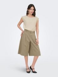 JDY Bermudy "Bianca" w kolorze khaki rozmiar: XS. Brązowe szorty damskie JDY, bez wzorów, z bawełny. Za 89.26 zł.