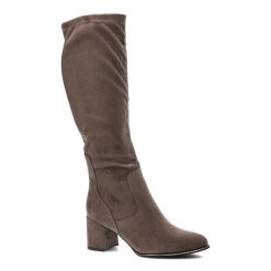 Szare Kozaki Marco Tozzi Eleganckie Obuwie Damskie. Szare kozaki damskie Marco Tozzi, na zimę, bez obcasa, na obcasie, bez zapięcia. Za 329.00 zł.