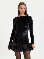Eleh Sukienka koktajlowa EFW250383 Czarny Regular Fit. Czarne sukienki damskie Eleh, bez wzorów, z syntetyku, wizytowe, bez ramiączek. Za 719.99 zł.