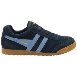 Sneakersy damskie Gola Harrier Suede. Niebieskie obuwie sportowe damskie Gola, bez zapięcia. W wyprzedaży za 378.55 zł.