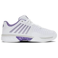 Sneakersy damskie K-swiss EXPRESS LIGHT 3 do tenisa białe (98562-149-M). Białe obuwie sportowe damskie K-SWISS, bez zapięcia, tenisowe. Za 299.00 zł.