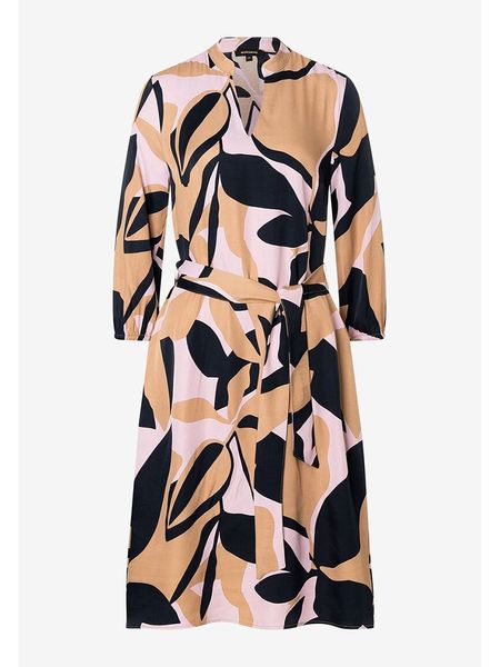 More & More Sukienka w kolorze beżowo-czarno-jasnoróżowym rozmiar: 44. Brązowe sukienki damskie More & More, bez wzorów, z tkaniny, klasyczne, bez ramiączek. Za 148.61 zł.