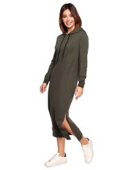 Be Wear Sukienka w kolorze oliwkowym rozmiar: S. Brązowe sukienki damskie Be Wear, bez wzorów, bez ramiączek. Za 167.28 zł.