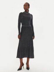 PINKO Sukienka dzianinowa Ismaele Abito 104443 A28U Czarny Regular Fit. Czarne sukienki damskie Pinko, bez wzorów, z dzianiny, bez ramiączek. Za 649.99 zł.