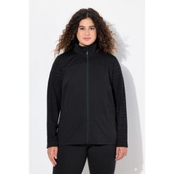 Damskie Bluza dresowa powerstretch stójka odblaski. Czarne bluzy damskie Ulla Popken, plus size, bez wzorów, z dresówki, bez kaptura. W wyprzedaży za 251.99 zł.
