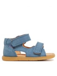 Mrugała Sandały Flo 1105/5-62 Niebieski. Niebieskie sandały chłopięce Mrugała, ze skóry, bez zapięcia. Za 219.99 zł.