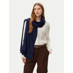 Szal LAUREN RALPH LAUREN. Niebieskie szaliki damskie Lauren Ralph Lauren, bez wzorów. Za 369.99 zł.