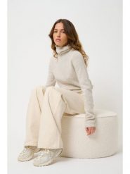 AUTHENTIC CASHMERE Kaszmirowy golf "Linda" w kolorze kremowym rozmiar: XL. Brązowe golfy damskie AUTHENTIC CASHMERE, xl, bez wzorów, z kaszmiru, bez ramiączek. Za 521.99 zł.