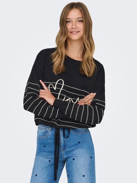 ONLY Sweter w kolorze czarnym rozmiar: M. Czarne swetry klasyczne damskie Only, m, z materiału, bez kołnierzyka. Za 99.95 zł.