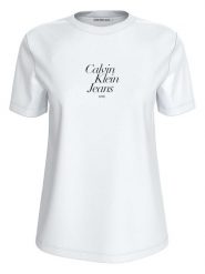 CALVIN KLEIN JEANS Koszulka w kolorze białym rozmiar: XS. Białe bluzki damskie Calvin Klein Jeans, xs, bez wzorów, z bawełny, bez kołnierzyka, bez ramiączek. Za 74.63 zł.