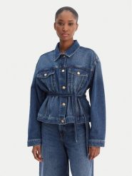 HUGO Kurtka jeansowa Gizzie 50553184 Niebieski Regular Fit. Niebieskie kurtki damskie Hugo, s, bez wzorów, z bawełny, bez kaptura. Za 899.99 zł.