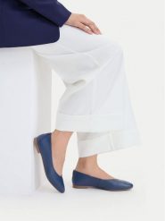 Lasocki Baleriny CEO-RST-KAJA-66K Granatowy. Niebieskie balerinki damskie Lasocki, bez wzorów, ze skóry. Za 149.99 zł.