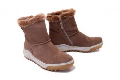 RIEKER TEX Y4780-64 beige, botki damskie. Brązowe botki damskie Rieker, na zimę, z wełny, bez obcasa, bez zapięcia. Za 419.90 zł.