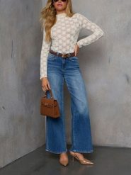 LA Angels Bluzka w kolorze kremowym rozmiar: M. Brązowe bluzki damskie LA Angels, m, bez wzorów, z koronki, bez kołnierzyka, bez ramiączek. Za 104.99 zł.