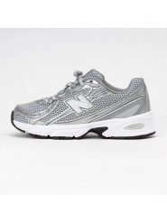 New Balance Sneakersy "740" w kolorze srebrnym rozmiar: 38. Szare obuwie sportowe damskie New Balance, bez zapięcia. Za 440.28 zł.