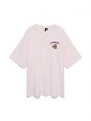 Vero Moda Koszulka w kolorze jasnoróżowym rozmiar: L. Różowe bluzki damskie Vero Moda, l, bez wzorów, z bawełny, bez kołnierzyka, bez ramiączek. Za 72.95 zł.