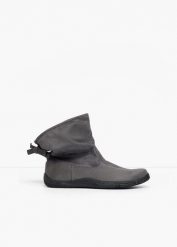 Buty barefoot na elastycznej podeszwie. Szare botki damskie bonprix, bez obcasa, bez zapięcia. Za 169.99 zł.