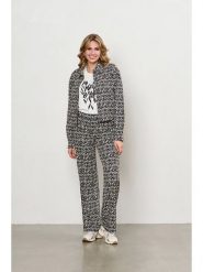 &Co Woman Spodnie "Patrice" w kolorze czarno-kremowym rozmiar: XXL. Brązowe spodnie materiałowe damskie &Co Woman, bez wzorów, z materiału. Za 284.15 zł.