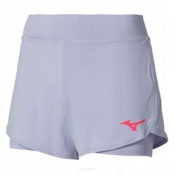Spodenki tenisowe damskie Mizuno Flex Short. Fioletowe spodenki sportowe damskie Mizuno, l, bez wzorów, z elastanu, na fitness i siłownię. Za 104.30 zł.