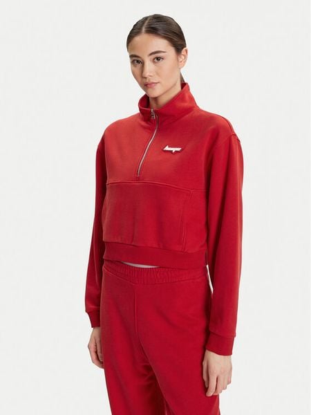 HUGO Bluza Dorata_B 50542972 Czerwony Loose Fit. Czerwone bluzy damskie Hugo, xl, bez wzorów, z bawełny, bez kaptura. Za 285.99 zł.