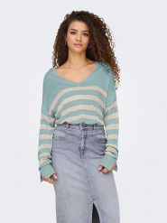 ONLY Sweter w kolorze błękitnym rozmiar: XL. Niebieskie swetry klasyczne damskie Only, xl, bez kołnierzyka. Za 74.63 zł.