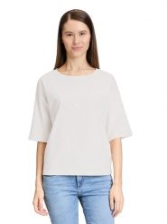 BETTY & CO Koszulka w kolorze białym rozmiar: XXL. Białe bluzki damskie Betty & Co, xxl, bez wzorów, z bawełny, bez kołnierzyka, bez ramiączek. Za 35.02 zł.