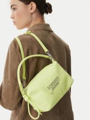 Tommy Jeans Torebka Metal Logo Crossbody Camera Bag AW0AW18470 Zielony. Zielone torebki klasyczne damskie Tommy Jeans, z jeansu, bez dodatków. Za 449.99 zł.