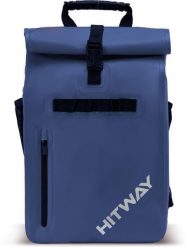 Wodoodporna torba rowerowa na bagażnik 29L, składana, regulowane klipsy. Zielone torby na laptopa HITWAY, bez wzorów, z materiału. Za 215.99 zł.