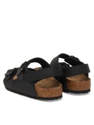 Birkenstock Sandały Milano As Kids 1032009 S Czarny. Czarne sandały chłopięce Birkenstock, ze skóry, bez zapięcia. Za 319.99 zł.