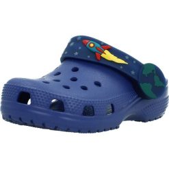 Sandały CROCS CLASSIC LIGHTS Niebieski. Niebieskie sandały damskie Crocs, bez wzorów, z materiału, bez obcasa, bez zapięcia. Za 119.99 zł.