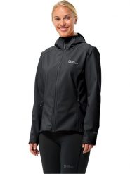 Jack Wolfskin Kurtka softshellowa "Bornberg" w kolorze czarnym rozmiar: M. Czarne kurtki sportowe damskie Jack Wolfskin, m, bez wzorów, bez kaptura. Za 215.21 zł.