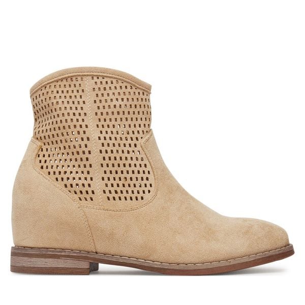 Botki DeeZee. Brązowe botki damskie DeeZee, bez obcasa, na płaskiej podeszwie, bez zapięcia. Za 149.99 zł.