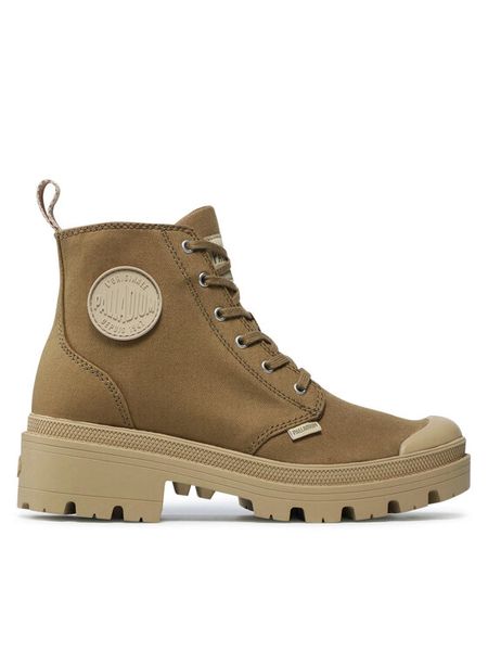 Palladium Trapery Pallabase Twill 96907-204-M Zielony. Zielone trapery damskie Palladium, bez zapięcia. Za 409.99 zł.