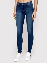 Tommy Jeans Jeansy Nora DW0DW09213 Granatowy Skinny Fit. Niebieskie jeansy damskie Tommy Jeans, bez wzorów, z bawełny. Za 309.99 zł.