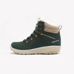 Buty turystyczne damskie Quechua NH900 skóra wodoodporne. Brązowe obuwie trekkingowe damskie QUECHUA, z materiału, przed kolano, bez zapięcia. Za 299.99 zł.