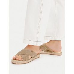 Klapki MICHAEL Michael Kors. Żółte klapki damskie MICHAEL Michael Kors, bez wzorów, bez obcasa, bez zapięcia. Za 313.99 zł.