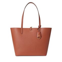 Torebka LAUREN RALPH LAUREN. Brązowe shopper bag Lauren Ralph Lauren, bez wzorów, bez dodatków. Za 989.99 zł.