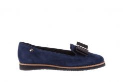 Mokasyny Bayla-018 1063-X90 Navy, Granat, Skóra naturalna - 38. Niebieskie mokasyny damskie Bayla, z materiału, bez obcasa. W wyprzedaży za 134.10 zł.